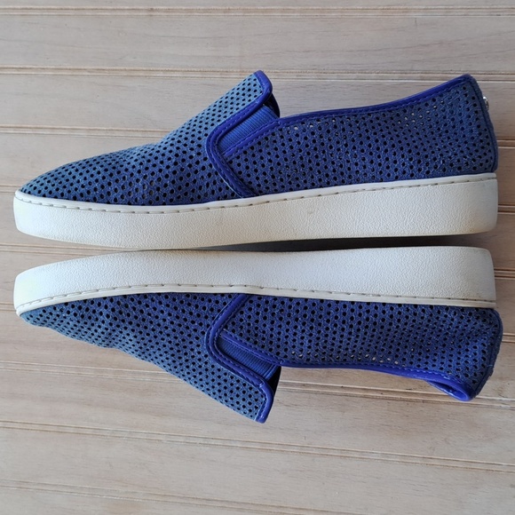 Michael Kors Perforated Suede Leather Slip On Stylish Loafers Sneakers - Picture 9 of 10